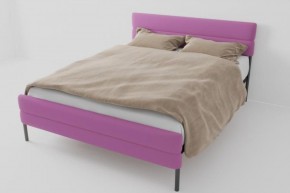 Кровать Горизонт Мини с ортопедическим основанием 800 (велюр розовый) в Асбесте - asbest.ok-mebel.com | фото 1