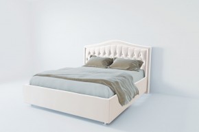 Кровать Калининград с ПМ 1400 (экокожа белая) в Асбесте - asbest.ok-mebel.com | фото 2