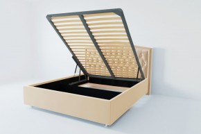 Кровать Калининград с ПМ 1600 (экокожа бежевая) в Асбесте - asbest.ok-mebel.com | фото