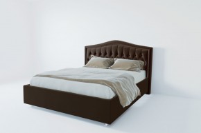 Кровать Калининград с ПМ 1800 (экокожа коричневая) в Асбесте - asbest.ok-mebel.com | фото 2