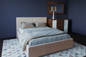 Кровать Корсика с ПМ 1400 (экокожа бежевая) в Асбесте - asbest.ok-mebel.com | фото 2