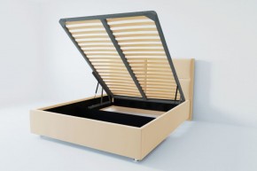 Кровать Корсика с ПМ 800 (экокожа бежевая) в Асбесте - asbest.ok-mebel.com | фото