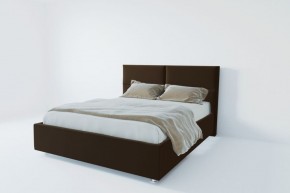 Кровать Корсика с ПМ 800 (экокожа коричневая) в Асбесте - asbest.ok-mebel.com | фото 2