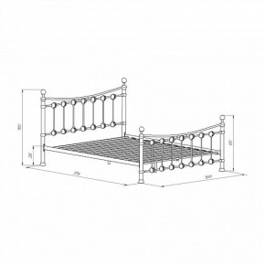 Кровать металлическая "Эльда" Черный/Золото в Асбесте - asbest.ok-mebel.com | фото 2