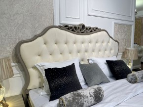 Кровать Мокко 1600 с мягким изголовьем + основание (серый камень) в Асбесте - asbest.ok-mebel.com | фото 2