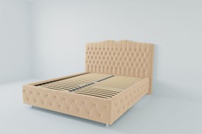Кровать Нягань с ортопедическим основанием 800 (экокожа бежевая) в Асбесте - asbest.ok-mebel.com | фото 2