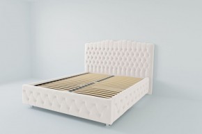 Кровать Нягань с ортопедическим основанием 800 (экокожа белая) в Асбесте - asbest.ok-mebel.com | фото 2