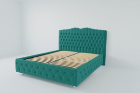 Кровать Нягань с ортопедическим основанием 800 (велюр бирюзовый) в Асбесте - asbest.ok-mebel.com | фото 2