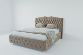 Кровать Нягань с ортопедическим основанием 800 (велюр серый) в Асбесте - asbest.ok-mebel.com | фото 1