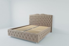 Кровать Нягань с ортопедическим основанием 800 (велюр светло-серый) в Асбесте - asbest.ok-mebel.com | фото 2
