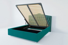 Кровать Нягань с ПМ 1400 (велюр бирюзовый) в Асбесте - asbest.ok-mebel.com | фото