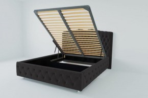 Кровать Нягань с ПМ 1600 (экокожа кольт ч) в Асбесте - asbest.ok-mebel.com | фото