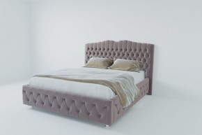 Кровать Нягань с ПМ 1600 (велюр темно-серый) в Асбесте - asbest.ok-mebel.com | фото