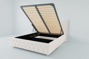 Кровать Нягань с ПМ 1800 (экокожа белая) в Асбесте - asbest.ok-mebel.com | фото