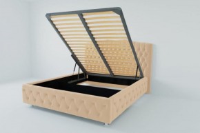 Кровать Нягань с ПМ 2000 (экокожа бежевая) в Асбесте - asbest.ok-mebel.com | фото