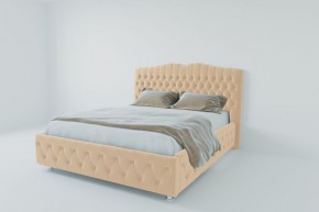 Кровать Нягань с ПМ 2000 (экокожа бежевая) в Асбесте - asbest.ok-mebel.com | фото 2