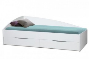 Кровать одинарная "Фея - 3" асимметричная 1900х800 (белая) в Асбесте - asbest.ok-mebel.com | фото 1
