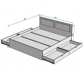 Кровать Ольга L36 (1800) 4 ящика в Асбесте - asbest.ok-mebel.com | фото 2