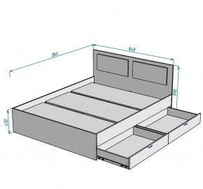 Кровать Ольга L39 (1600) 2 ящика в Асбесте - asbest.ok-mebel.com | фото 2