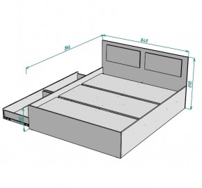 Кровать Ольга L40 (1600) 2 ящика в Асбесте - asbest.ok-mebel.com | фото 2