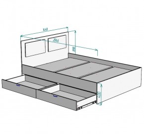 Кровать Ольга L42 (1400) 2 ящика в Асбесте - asbest.ok-mebel.com | фото 5