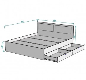 Кровать Ольга L43 (1800) 2 ящика в Асбесте - asbest.ok-mebel.com | фото 2