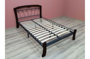 Кровать "Муза 4 Лайт" КМД9 Черная (1400*2000) (ножки-шоколад) с коваными изделиями в Асбесте - asbest.ok-mebel.com | фото 3