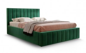 Кровать "Вена" 1400 СТАНДАРТ Вариант 1 Мора зеленый + бельевой ящик с кроватным основанием и подъемным механизмом в Асбесте - asbest.ok-mebel.com | фото