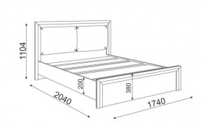 Кровать 1.6 Глэдис М31 с настилом и мягкой частью (ЯШС/Белый) в Асбесте - asbest.ok-mebel.com | фото 3