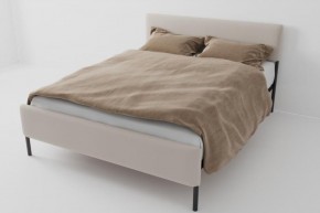 Кровать Стандарт Мини с ортопедическим основанием 800 (велюр бежевый) в Асбесте - asbest.ok-mebel.com | фото 1