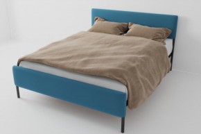 Кровать Стандарт Мини с ортопедическим основанием 800 (велюр голубой) в Асбесте - asbest.ok-mebel.com | фото