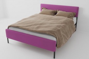 Кровать Стандарт Мини с ортопедическим основанием 800 (велюр розовый) в Асбесте - asbest.ok-mebel.com | фото 1