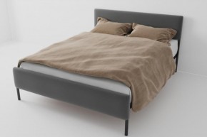 Кровать Стандарт Мини с ортопедическим основанием 800 (велюр серый) в Асбесте - asbest.ok-mebel.com | фото