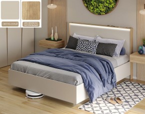 Кровать (Светло-серый U750 ST9/Дуб Небраска натуральный) 1600 в Асбесте - asbest.ok-mebel.com | фото