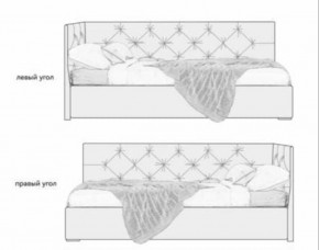 Кровать угловая Лэсли интерьерная +настил ДСП (80х200) в Асбесте - asbest.ok-mebel.com | фото 2