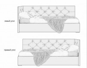 Кровать угловая Лэсли интерьерная +основание (120х200) в Асбесте - asbest.ok-mebel.com | фото 2