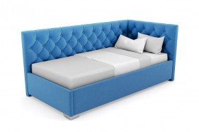 Кровать угловая Виола интерьерная +основание (90х200) 1 кат. ткани в Асбесте - asbest.ok-mebel.com | фото