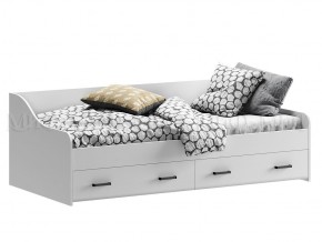 ВЕГА NEW Кровать 900 с настилом ЛДСП (Белый глянец/белый) в Асбесте - asbest.ok-mebel.com | фото 1