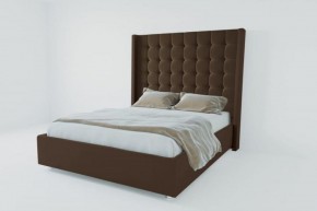 Кровать Венеция ЛЮКС без основания 800 (экокожа коричневая) в Асбесте - asbest.ok-mebel.com | фото