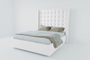 Кровать Венеция ЛЮКС с ПМ 1200 (экокожа белая) в Асбесте - asbest.ok-mebel.com | фото 2