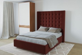 Кровать Венеция ЛЮКС с ПМ 1200 (велюр бордо) в Асбесте - asbest.ok-mebel.com | фото 2