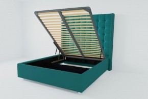 Кровать Венеция ЛЮКС с ПМ 1600 (велюр бирюзовый) в Асбесте - asbest.ok-mebel.com | фото