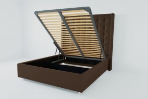 Кровать Венеция ЛЮКС с ПМ 1800 (экокожа коричневая) в Асбесте - asbest.ok-mebel.com | фото 2