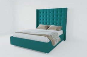 Кровать Венеция ЛЮКС с ПМ 2000 (велюр бирюзовый) в Асбесте - asbest.ok-mebel.com | фото 2