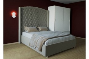 Кровать Версаль ЛЮКС с ПМ 1200 (велюр серый) в Асбесте - asbest.ok-mebel.com | фото