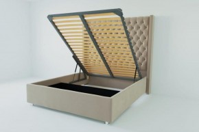 Кровать Версаль ЛЮКС с ПМ 1200 (велюр светло-серый) в Асбесте - asbest.ok-mebel.com | фото 2