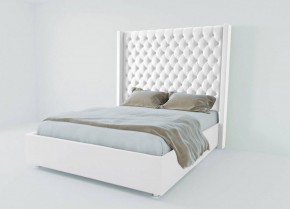 Кровать Версаль ЛЮКС с ПМ 800 (экокожа белая) в Асбесте - asbest.ok-mebel.com | фото