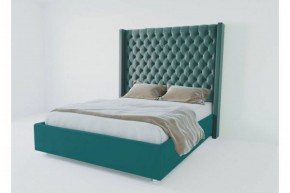 Кровать Версаль ЛЮКС с ПМ 800 (велюр бирюзовый) в Асбесте - asbest.ok-mebel.com | фото