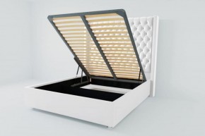 Кровать Версаль ЛЮКС с ПМ 900 (экокожа белая) в Асбесте - asbest.ok-mebel.com | фото 2