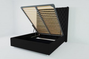 Кровать Версаль ЛЮКС с ПМ 900 (экокожа кольт ч) в Асбесте - asbest.ok-mebel.com | фото 2